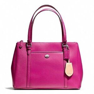Like New Coach Peyton Magenta Leather Tote Bag Purse